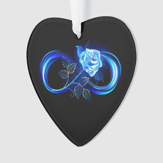 Glowing infinity with blue rose ornament (Vorderseite)