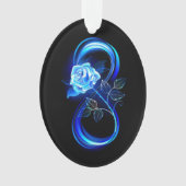 Glowing infinity with blue rose ornament (Vorderseite)