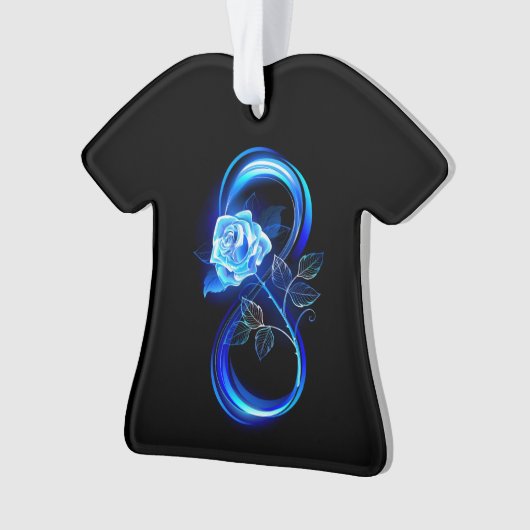 Glowing infinity with blue rose ornament (Vorderseite)