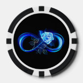 Glowing infinity with blue rose pokerchips (Vorderseite)