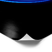 Glowing infinity with blue rose poster (Ecke)