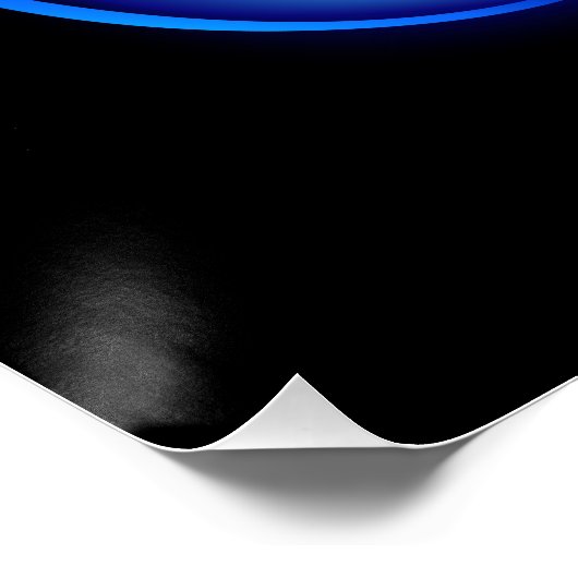 Glowing infinity with blue rose poster (Ecke)