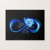 Glowing infinity with blue rose puzzle (Horizontal)