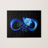 Glowing infinity with blue rose puzzle (Horizontal)