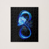 Glowing infinity with blue rose puzzle (Vertikal)