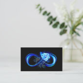 Glowing infinity with blue rose rabattkarte (Stehend Vorderseite)
