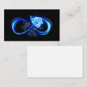 Glowing infinity with blue rose rabattkarte (Vorne/Hinten)
