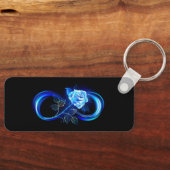 Glowing infinity with blue rose schlüsselanhänger (Vorderseite)