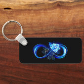 Glowing infinity with blue rose schlüsselanhänger (Rückseite)