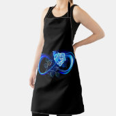 Glowing infinity with blue rose schürze (InSitu)