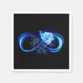 Glowing infinity with blue rose serviette (Vorderseite)