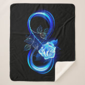 Glowing infinity with blue rose sherpadecke (Vorderseite)