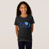 Glowing infinity with blue rose T-Shirt (Vorne ganz)