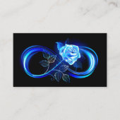 Glowing infinity with blue rose telefonnummerkarte (Vorderseite)