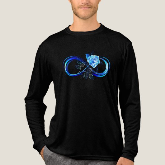Glowing infinity with blue rose Tri-Blend shirt (Vorderseite)