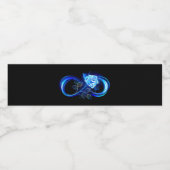 Glowing infinity with blue rose wasserflaschenetikett (Einzelnes Label)