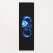 Glowing infinity with blue rose yogamatte (Vorderseite)