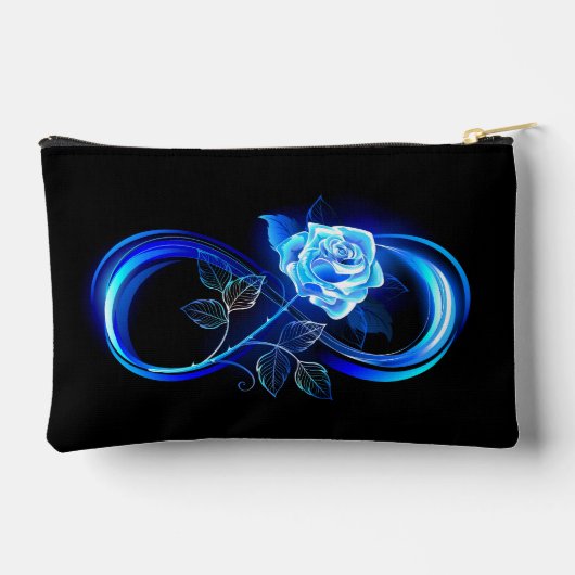 Glowing infinity with blue rose zubehörtasche (Rückseite)