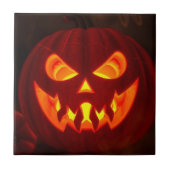Glowing Jack-O-Lantern Halloween Ceramic Tile Fliese (Vorderseite)