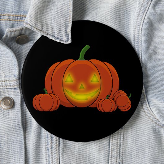 Glowing Jack-o'-Lantern Pumpkin Button (Beispiel)