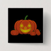 Glowing Jack-o'-Lantern Pumpkin Button (Vorderseite)