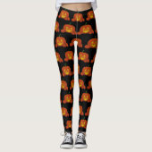 Glowing Jack-o'-Lantern Pumpkin Leggings (Vorderseite)