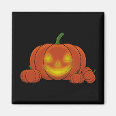 Glowing Jack-o'-Lantern Pumpkin Magnet (Vorne)