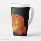 Glowing Jack-o'-Lantern Pumpkin Milchtasse (Rechte Ecke)