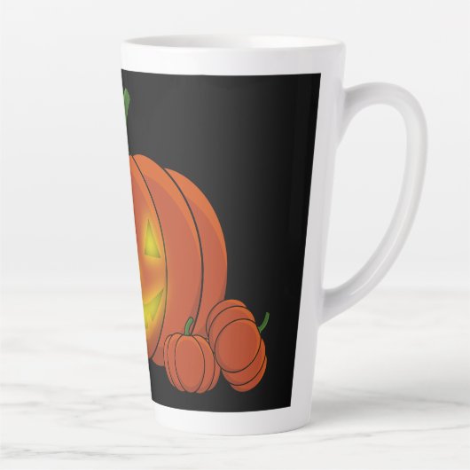 Glowing Jack-o'-Lantern Pumpkin Milchtasse (Rechts)