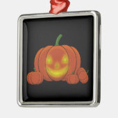Glowing Jack-o'-Lantern Pumpkin Ornament Aus Metall (Links)