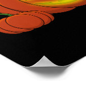 Glowing Jack-o'-Lantern Pumpkin Poster (Ecke)