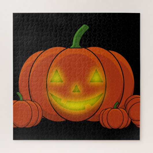 Glowing Jack-o'-Lantern Pumpkin Puzzle (Vertikal)
