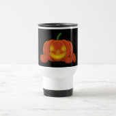 Glowing Jack-o'-Lantern Pumpkin Reisebecher (Mittel)