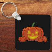 Glowing Jack-o'-Lantern Pumpkin Schlüsselanhänger (Vorderseite)
