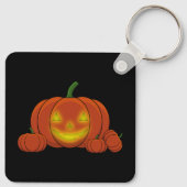 Glowing Jack-o'-Lantern Pumpkin Schlüsselanhänger (Rückseite)