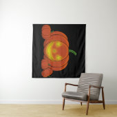 Glowing Jack-o'-Lantern Pumpkin Wandteppich (Beispiel (Horizontal))