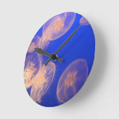 Glowing Jellyfish Clock Runde Wanduhr (Winkel)
