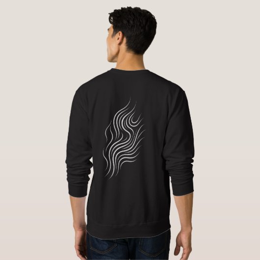 Glowing Lion & Aura Flow Sweatshirt (Schwarz voll)