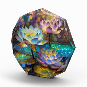 Glowing Lotus Flowers Trio Fotoblock (Rechts)