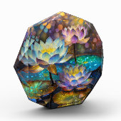 Glowing Lotus Flowers Trio Fotoblock (Links)