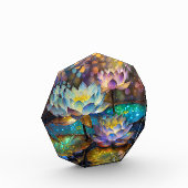 Glowing Lotus Flowers Trio Fotoblock (Links)