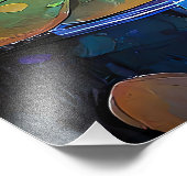 Glowing Lotus Flowers Trio Fotodruck (Ecke)