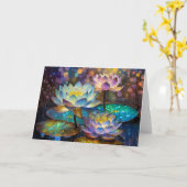 Glowing Lotus Flowers Trio Karte (Gelbe Blume)