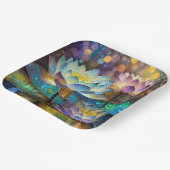 Glowing Lotus Flowers Trio Pappteller (Gewinkelt)