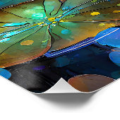 Glowing Lotus Flowers Trio Poster (Ecke)