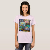 Glowing Lotus Flowers Trio T-Shirt (Vorne ganz)