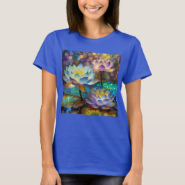 Glowing Lotus Flowers Trio T-Shirt