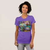 Glowing Lotus Flowers Trio T-Shirt (Vorne ganz)