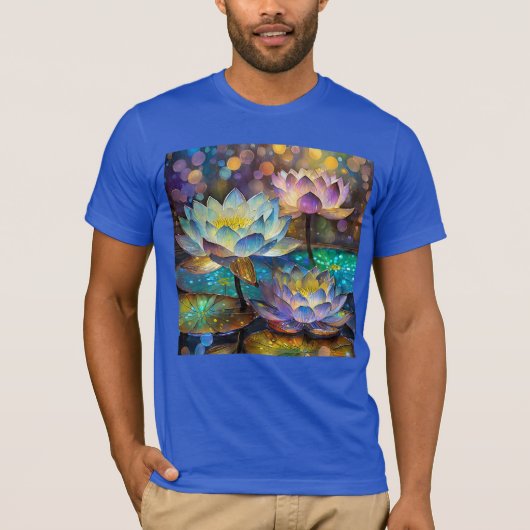 Glowing Lotus Flowers Trio T-Shirt (Vorderseite)