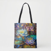 Glowing Lotus Flowers Trio Tasche (Vorderseite)